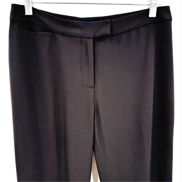 BODEN Brown Gray Pleated Wool Bootcut Trouser Slacks Size 10 - Picture 2 of 6